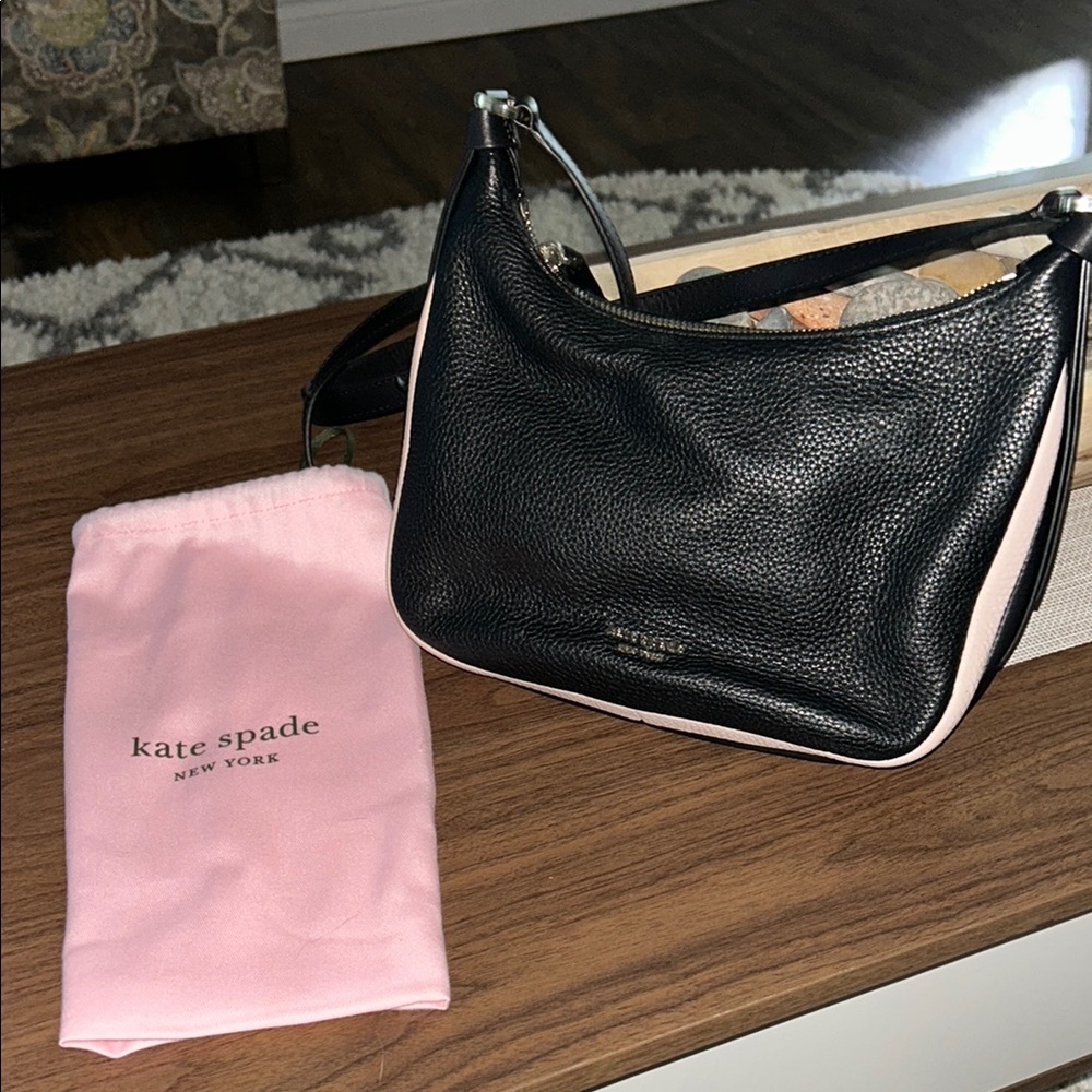 Kate Spade Black and Pink Shoulder Bag - EUC